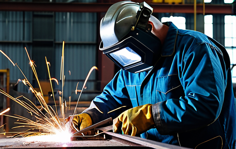 **Prompt 1:** A professional metalworker in appropriate attire welding a complex steel structure, sparks flying, industrial setting, safe for work, fully clothed, perfect anatomy, natural proportions, professional.