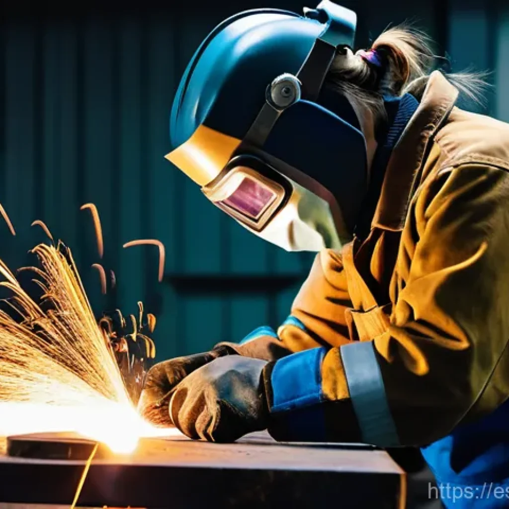 용접 전문 용어 정리 - **Prompt 1: "Focused Female Welder on Metal Preparation"**
A highly detailed, realistic photogra...